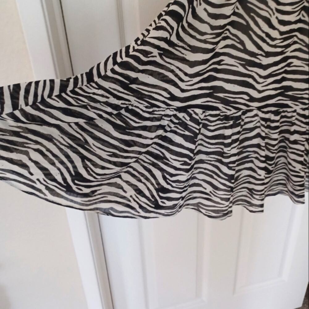 J. Crew Tiered Midi Dress Zebra Print 4 NWT - Picture 10 of 11